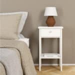 Furniture To Go Madrid 1 Drawer Bedside Table White The Home and Office Stores