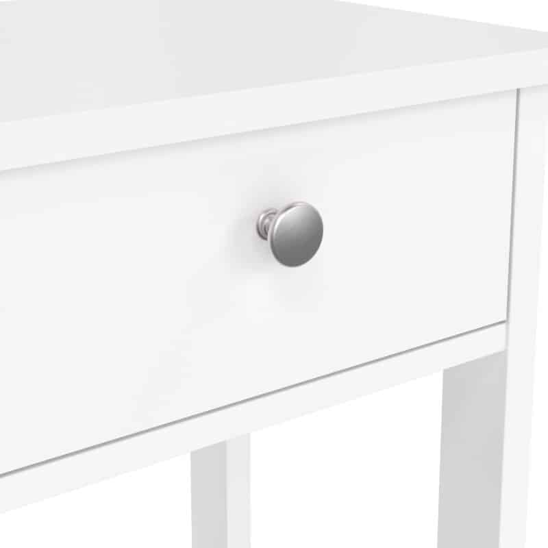 Furniture To Go Madrid 1 Drawer Bedside Table White The Home and Office Stores