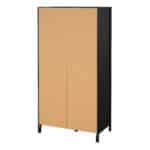 Furniture To Go Madrid 2 Door 2 Drawer Mirrored Wardrobe Matt Black The Home and Office Stores