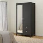 Furniture To Go Madrid 2 Door 2 Drawer Mirrored Wardrobe Matt Black The Home and Office Stores