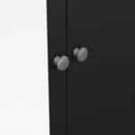Furniture To Go Madrid 2 Door 2 Drawer Mirrored Wardrobe Matt Black The Home and Office Stores