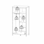 Furniture To Go Madrid 2 Door 2 Drawer Mirrored Wardrobe Matt Black The Home and Office Stores