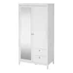 Furniture To Go Madrid 2 Door 2 Drawer Mirrored Wardrobe White The Home and Office Stores