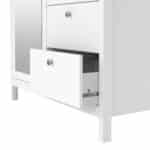 Furniture To Go Madrid 2 Door 2 Drawer Mirrored Wardrobe White The Home and Office Stores