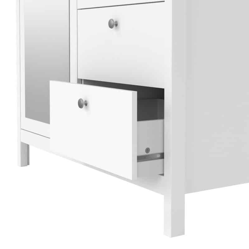 Furniture To Go Madrid 2 Door 2 Drawer Mirrored Wardrobe White The Home and Office Stores