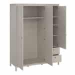 Furniture To Go Madrid 3 Door 2 Drawer Mirrored Wardrobe Cashmere The Home and Office Stores