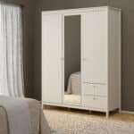 Furniture To Go Madrid 3 Door 2 Drawer Mirrored Wardrobe Cashmere The Home and Office Stores
