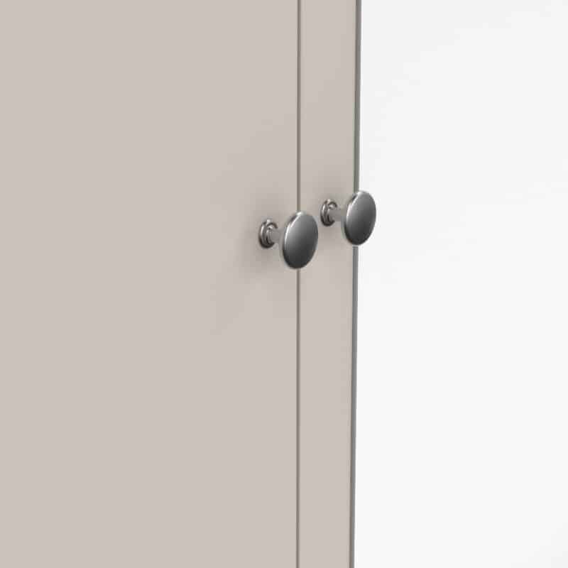 Furniture To Go Madrid 3 Door 2 Drawer Mirrored Wardrobe Cashmere The Home and Office Stores