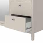 Furniture To Go Madrid 3 Door 2 Drawer Mirrored Wardrobe Cashmere The Home and Office Stores