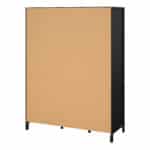 Furniture To Go Madrid 3 Door 2 Drawer Mirrored Wardrobe Matt Black The Home and Office Stores