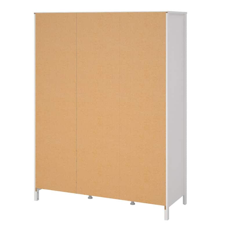 Furniture To Go Madrid 3 Door 2 Drawer Mirrored Wardrobe White The Home and Office Stores