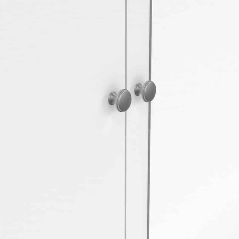 Furniture To Go Madrid 3 Door 2 Drawer Mirrored Wardrobe White The Home and Office Stores