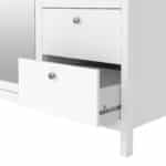 Furniture To Go Madrid 3 Door 2 Drawer Mirrored Wardrobe White The Home and Office Stores