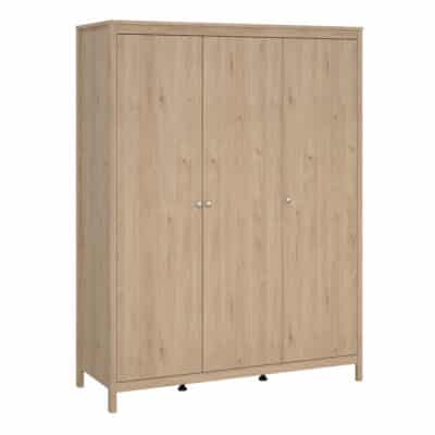 Furniture To Go Madrid 3 Door Wardrobe Oak