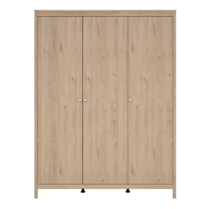 Furniture To Go Madrid 3 Door Wardrobe Oak The Home and Office Stores
