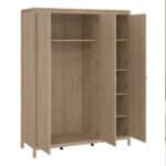 Furniture To Go Madrid 3 Door Wardrobe Oak The Home and Office Stores