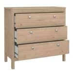 Furniture To Go Madrid 3 Drawer Chest Oak The Home and Office Stores