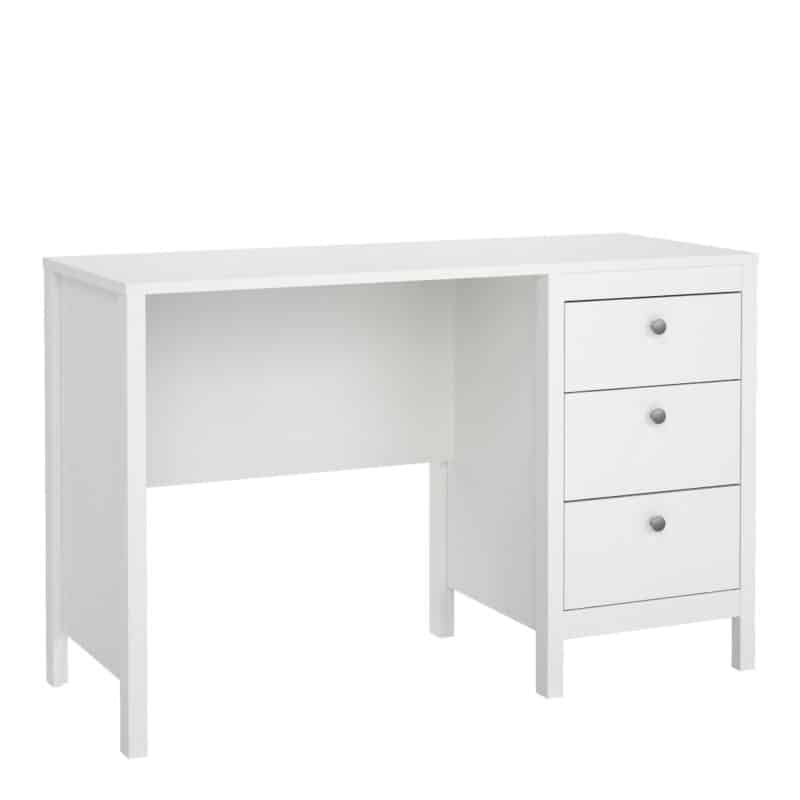Furniture To Go Madrid 3 drawer desk White