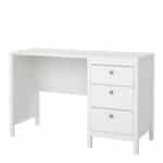 Furniture To Go Madrid 3 Drawer Desk White The Home and Office Stores