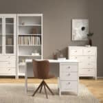 Furniture To Go Madrid 3 Drawer Desk White The Home and Office Stores
