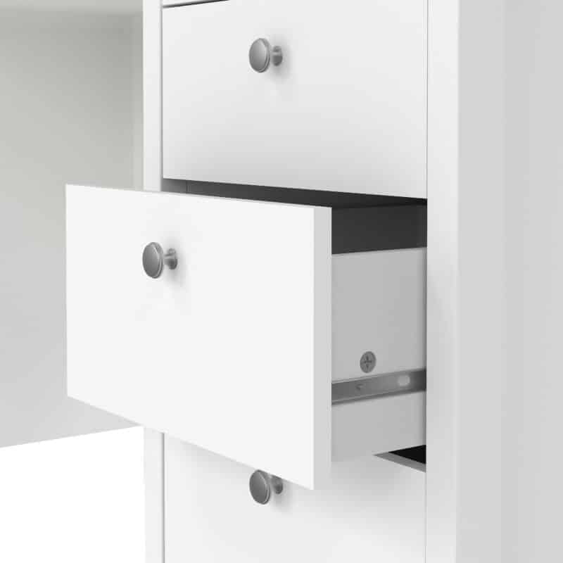 Furniture To Go Madrid 3 Drawer Desk White The Home and Office Stores