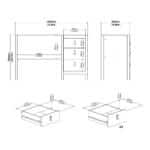 Furniture To Go Madrid 3 Drawer Desk White The Home and Office Stores