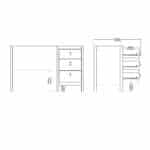 Furniture To Go Madrid 3 Drawer Desk White The Home and Office Stores
