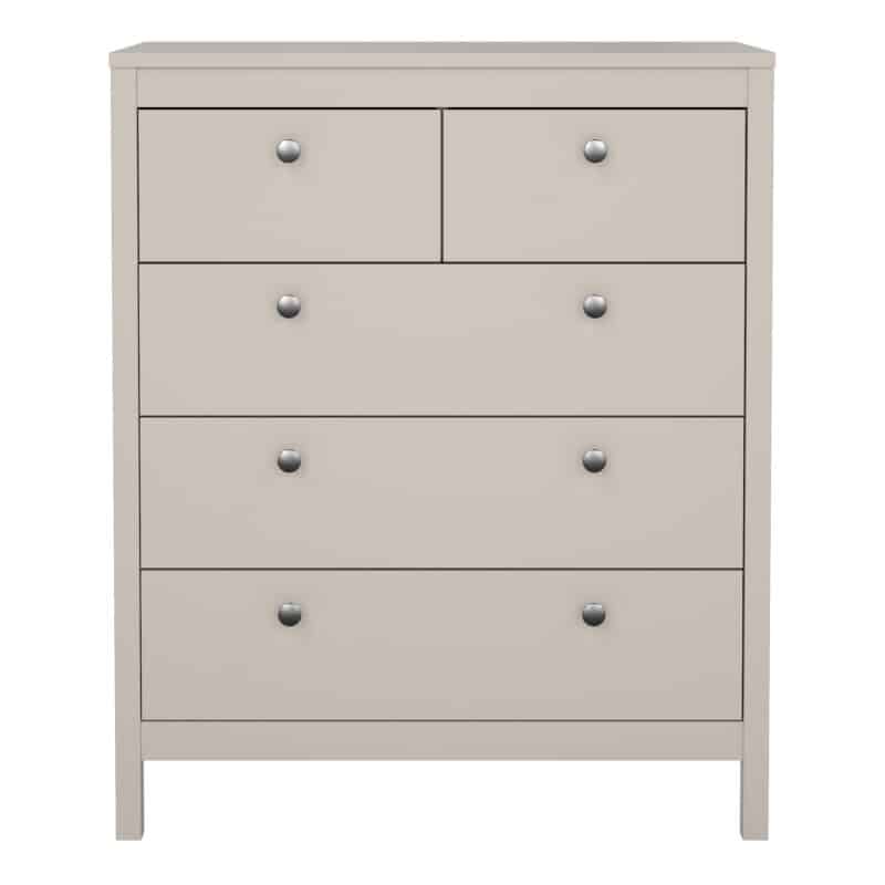 Furniture To Go Madrid 5 Drawer Chest Cashmere The Home and Office Stores