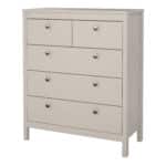 Furniture To Go Madrid 5 Drawer Chest Cashmere The Home and Office Stores