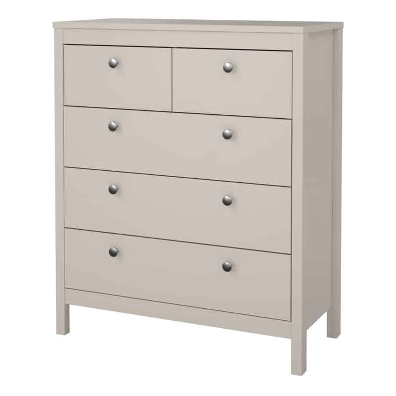 Furniture To Go Madrid 5 Drawer Chest Cashmere The Home and Office Stores