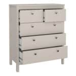 Furniture To Go Madrid 5 Drawer Chest Cashmere The Home and Office Stores