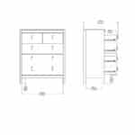 Furniture To Go Madrid 5 Drawer Chest Cashmere The Home and Office Stores