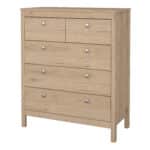 Furniture To Go Madrid 5 Drawer Chest Oak The Home and Office Stores