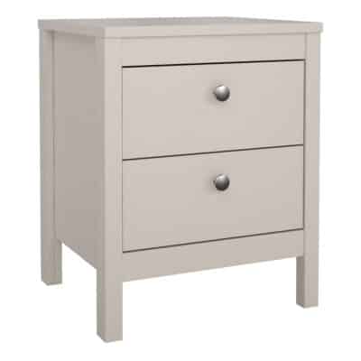 Furniture To Go Madrid bedside table 2 drawers cashmere
