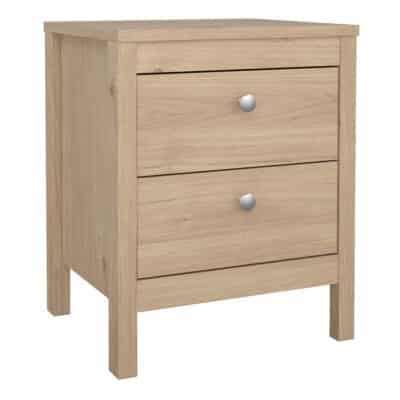Furniture To Go Madrid bedside table 2 drawers oak