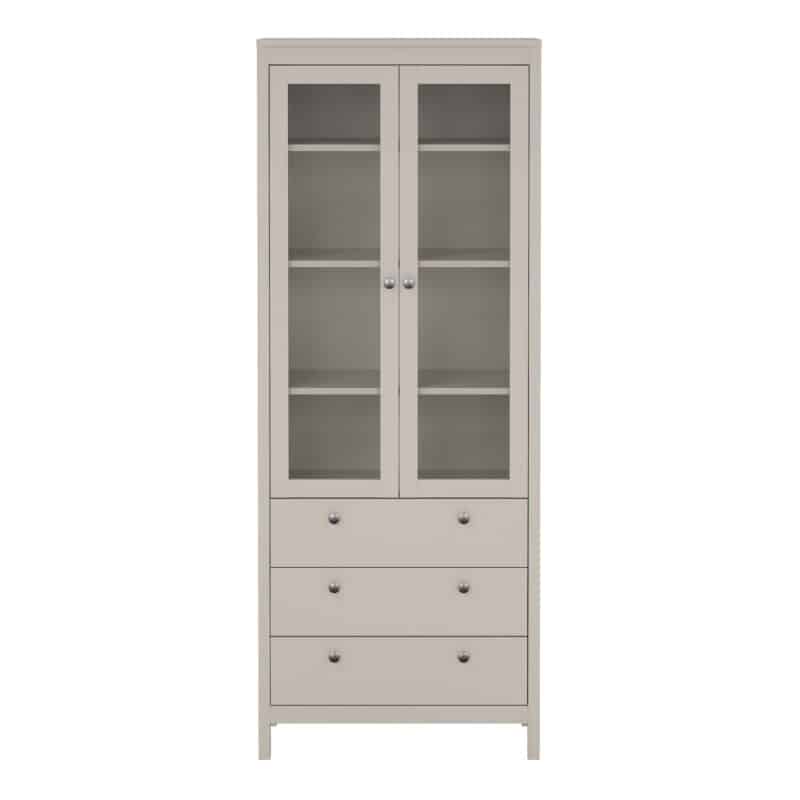 Furniture To Go Madrid Display Cabinet 2 Doors 3 Drawers Cashmere The Home and Office Stores