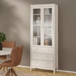 Furniture To Go Madrid Display Cabinet 2 Doors 3 Drawers Cashmere The Home and Office Stores