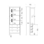 Furniture To Go Madrid Display Cabinet 2 Doors 3 Drawers Cashmere The Home and Office Stores