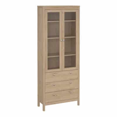 Furniture To Go Madrid display cabinet 2 doors 3 drawers Oak