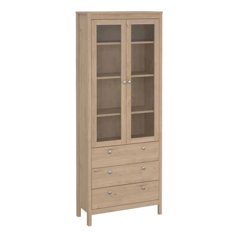 Furniture To Go Madrid display cabinet 2 doors 3 drawers Oak