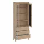 Furniture To Go Madrid Display Cabinet 2 Doors 3 Drawers Oak The Home and Office Stores