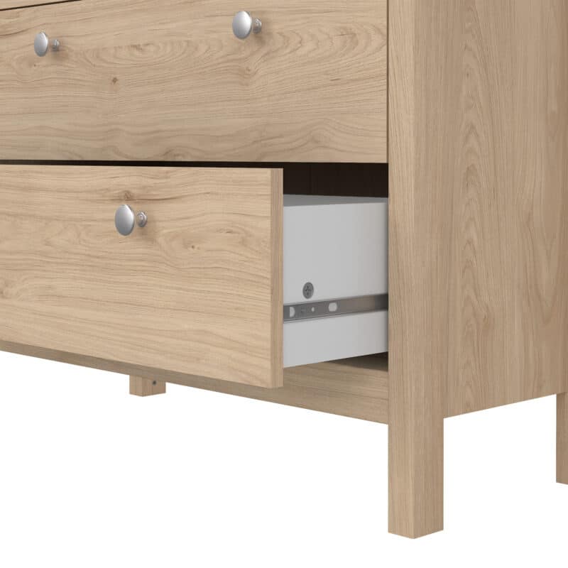 Furniture To Go Madrid Display Cabinet 2 Doors 3 Drawers Oak The Home and Office Stores
