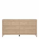 Furniture To Go Madrid Double Dresser 8 Drawers Oak The Home and Office Stores