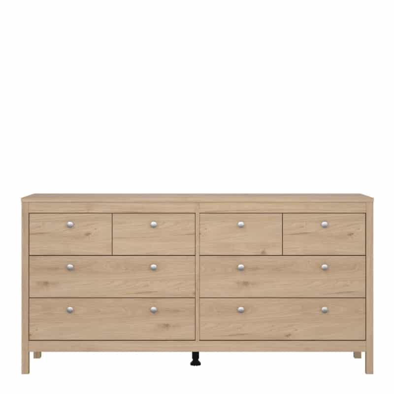 Furniture To Go Madrid Double Dresser 8 Drawers Oak The Home and Office Stores