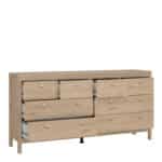 Furniture To Go Madrid Double Dresser 8 Drawers Oak The Home and Office Stores