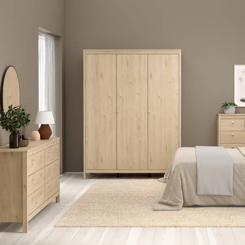Furniture To Go Madrid Double Dresser 8 Drawers Oak The Home and Office Stores
