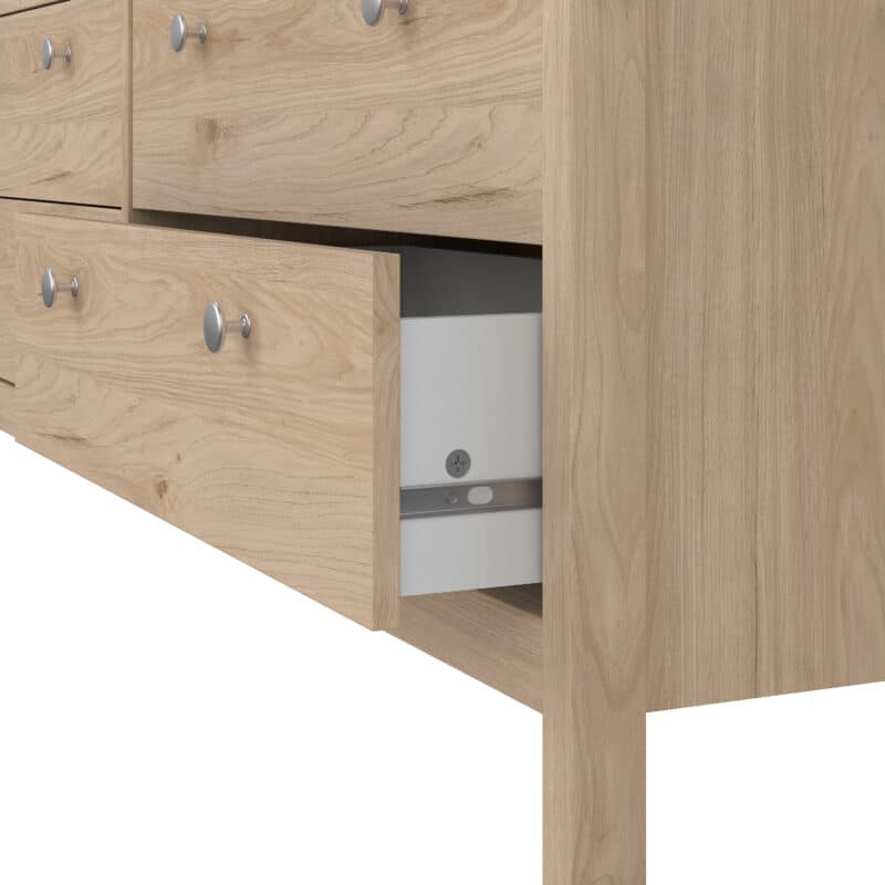 Furniture To Go Madrid Double Dresser 8 Drawers Oak The Home and Office Stores