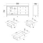 Furniture To Go Madrid Double Dresser 8 Drawers Oak The Home and Office Stores