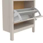 Furniture To Go Madrid Shoe Cabinet 2 Flip Down Doors Cashmere The Home and Office Stores