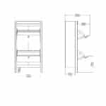 Furniture To Go Madrid Shoe Cabinet 2 Flip Down Doors Cashmere The Home and Office Stores